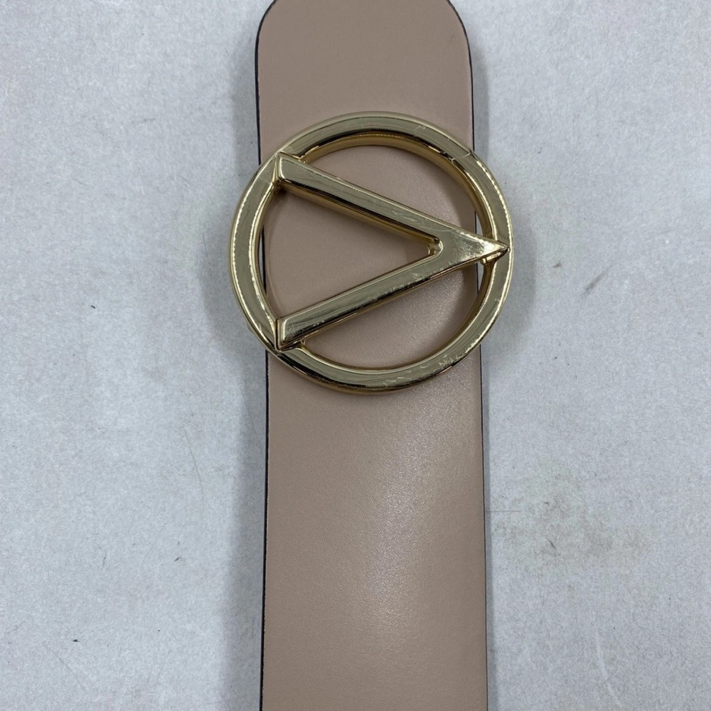 Valentino Pink Leather V Logo Belt - Picture 2 of 7